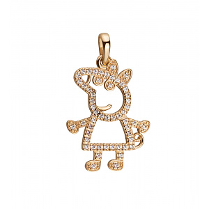 Золотий кулон з фіанітами (1б_п-229) фотографія