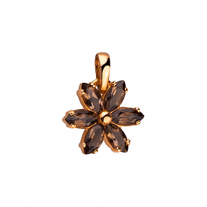 Золотой кулон с кварцами (1п-135) фотография