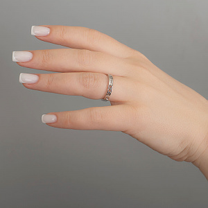 Золота обручка з діамантами (2б_к-303) фотографія