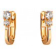 Золоті сережки з цирконієм куб. 01-19076498 фотографія 1