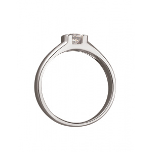 Золотое кольцо с цирконием куб. (01-200006998) фотография