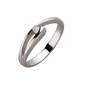 Золотое кольцо с бриллиантом (01-200087398) фотография