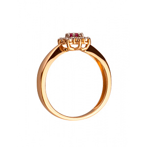 Золотое кольцо с бриллиантами (01-200365398) фотография