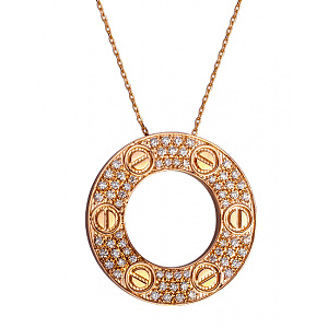 Золотое  колье с бриллиантами (01-200374198) фотография