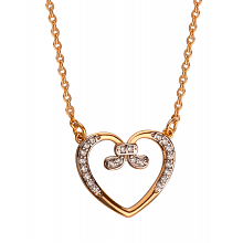 Золоте кольє з фіанітом (цирконієм куб.)