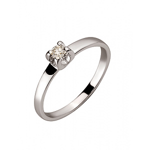 Золота каблучка з діамантом (01-200462098) фотографія