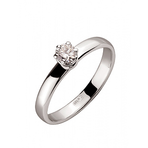 Золота каблучка з діамантом (01-200473898) фотографія