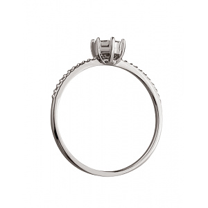 Золота каблучка з діамантами (01-200542698) фотографія