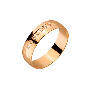 Золота обручка з діамантами (01-200563498) картинка Золота обручка з діамантами (01-200563498) фотографія