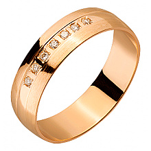 Золота обручка з діамантами (01-200563498) Золота обручка з діамантами (01-200563498)