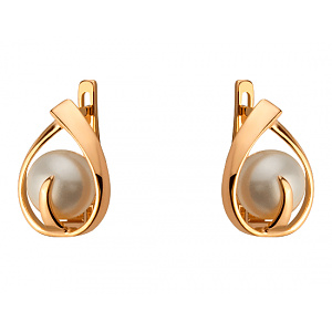 Золотые серьги с жемчугом (01-200563598) картинка Золотые серьги с жемчугом (01-200563598) фотография