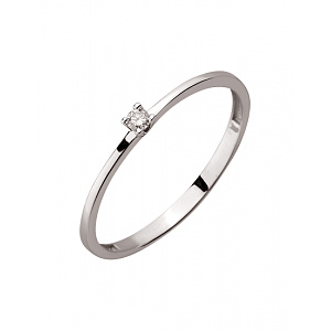 Золота каблучка з діамантом (01-200566898) фотографія