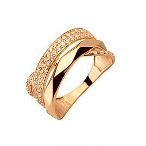 Золота каблучка з цирконієм куб. (01-200581698) фотографія