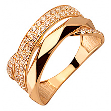 Золота каблучка з цирконієм куб. (01-200581698)