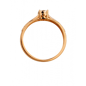 Золота каблучка з діамантами (01-200590098) фотографія