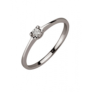 Золотое кольцо с бриллиантом (01-200602998) фотография