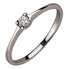 Золотое кольцо с бриллиантом (01-200602998)