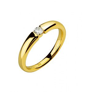 Золота каблучка з діамантом (01-200633398) фотографія