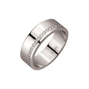 Золота каблучка з фіанітом (цирконієм куб.) (01-200755498) фотографія