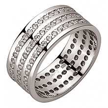 Золота каблучка з фіанітом (цирконієм куб.) (01-200807498)