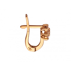 Золоті сережки з фіанітом (цирконієм куб.) (01-200807598) фотографія