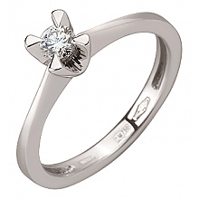 Золотое  кольцо с бриллиантом (01-200841798)