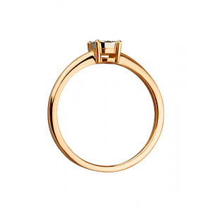 Золота каблучка з діамантами (01-200851698) фотографія
