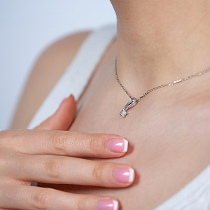 Золотой кулон с камнями Swarovski (2б_п-183) фотография