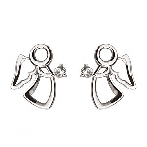 Золотые серьги с фианитами (2б_с-222) фотография