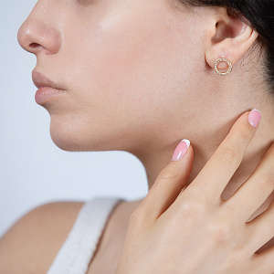 Золотые серьги с бриллиантами (1б_с-178) фотография