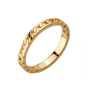 Золота обручка з діамантами (1б_к-303) фотографія