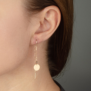 Золотые серьги  (1с330/00б) фотография