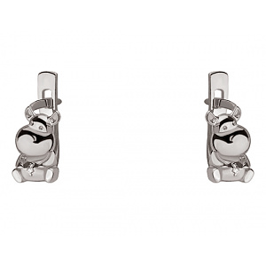 Золоті сережки з цирконіями (2б_с-242) фотографія