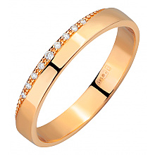 Золотое обручальное кольцо  с бриллиантами (1б_к-308)