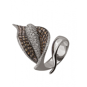 Золотое  кольцо с бриллиантами (01-18093199) фотография