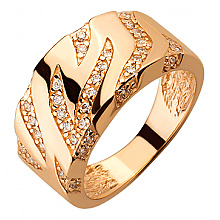 Золота каблучка з цирконієм куб. (01-19053999)