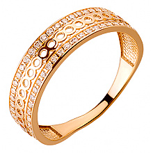 Золота каблучка з цирконієм куб. (01-19193099)