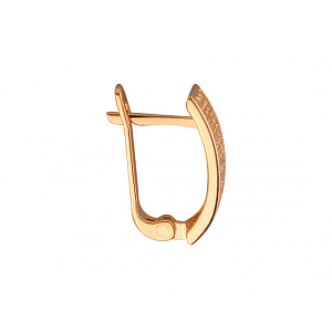 Золотые серьги с цирконием куб. (01-200111999) фотография