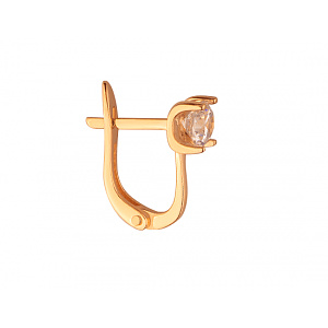 Золоті сережки з цирконієм куб. (01-200129999) фотографія