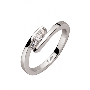 Золотое кольцо с цирконием куб. (01-200404799) фотография