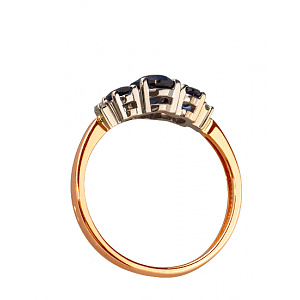 Золотое кольцо с цирконием куб. (01-200452999) фотография