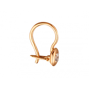 Золотые серьги с цирконием куб. (01-200473899) фотография