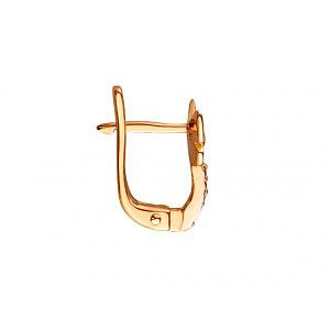 Золоті сережки з цирконієм куб. (01-200481299) фотографія