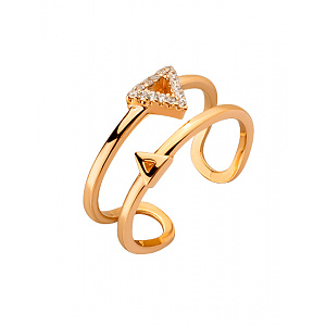 Золотое кольцо с цирконием куб. (01-200547199) фотография