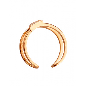 Золотое кольцо с цирконием куб. (01-200547199) фотография