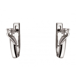 Золоті сережки з діамантами (01-200566899) фотографія