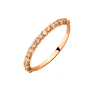 Золота каблучка з цирконієм куб. (01-200573499) фотографія