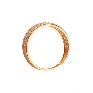 Золота каблучка з цирконієм куб. (01-200581699) фотографія