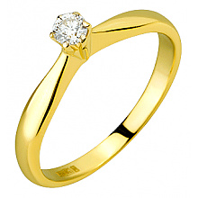 Золотое кольцо с бриллиантом (01-200745999)