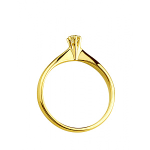 Золотое кольцо с бриллиантом (01-200745999) фотография
